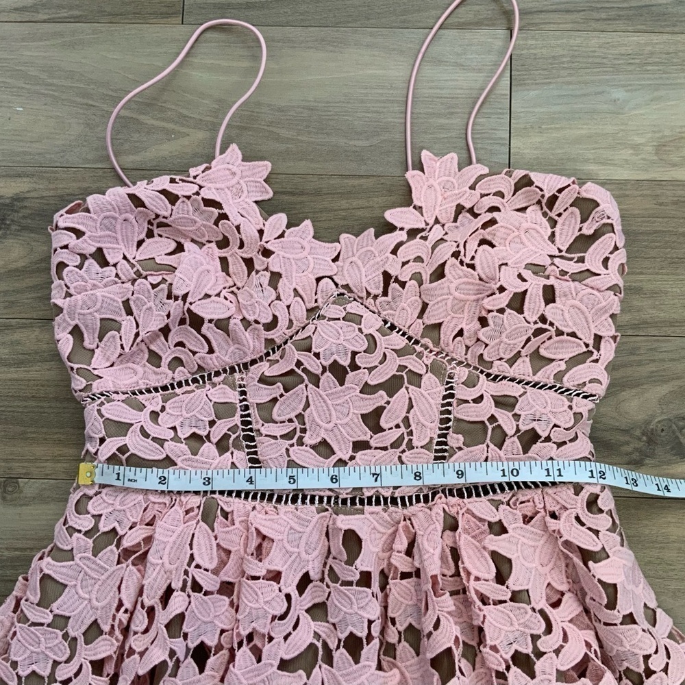 Sistaress Practical Lace Pattern Dress in Blush - Picture 8 of 13